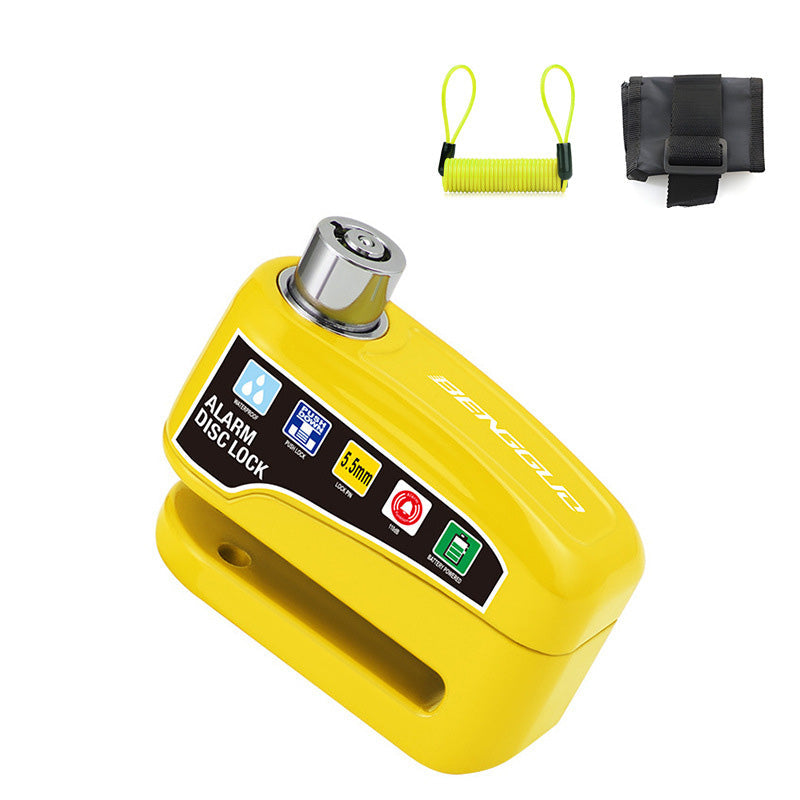 Disc Brake Lock 110 dB Alarm Weather-Resistant Aluminum