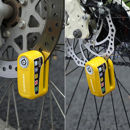 Disc Brake Lock 110 dB Alarm Weather-Resistant Aluminum