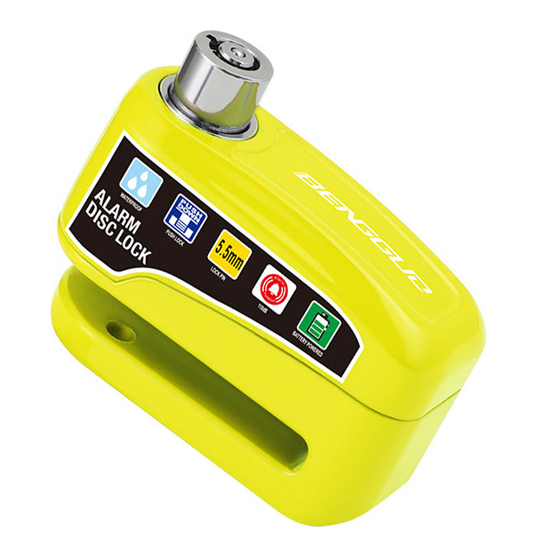 Disc Brake Lock 110 dB Alarm Weather-Resistant Aluminum