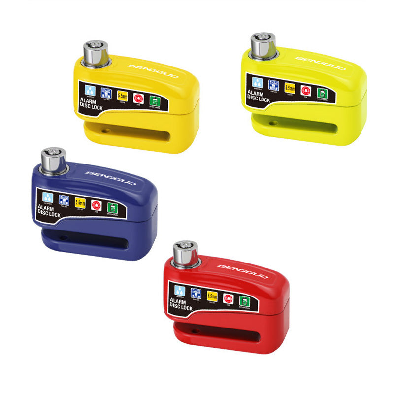 Disc Brake Lock 110 dB Alarm Weather-Resistant Aluminum