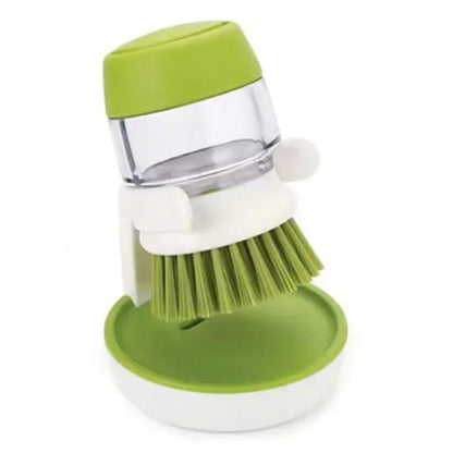 Dish Brush Built-In Soap Dispenser & Non-Slip Handle