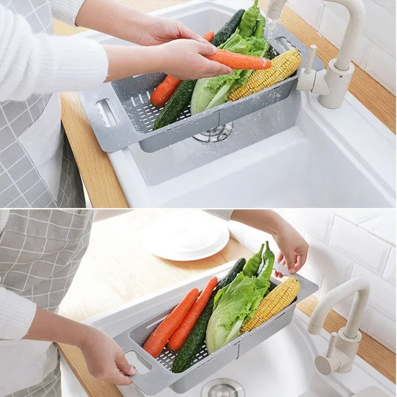 Dish Drainer Extendable Automatic Drainage Space-Saving
