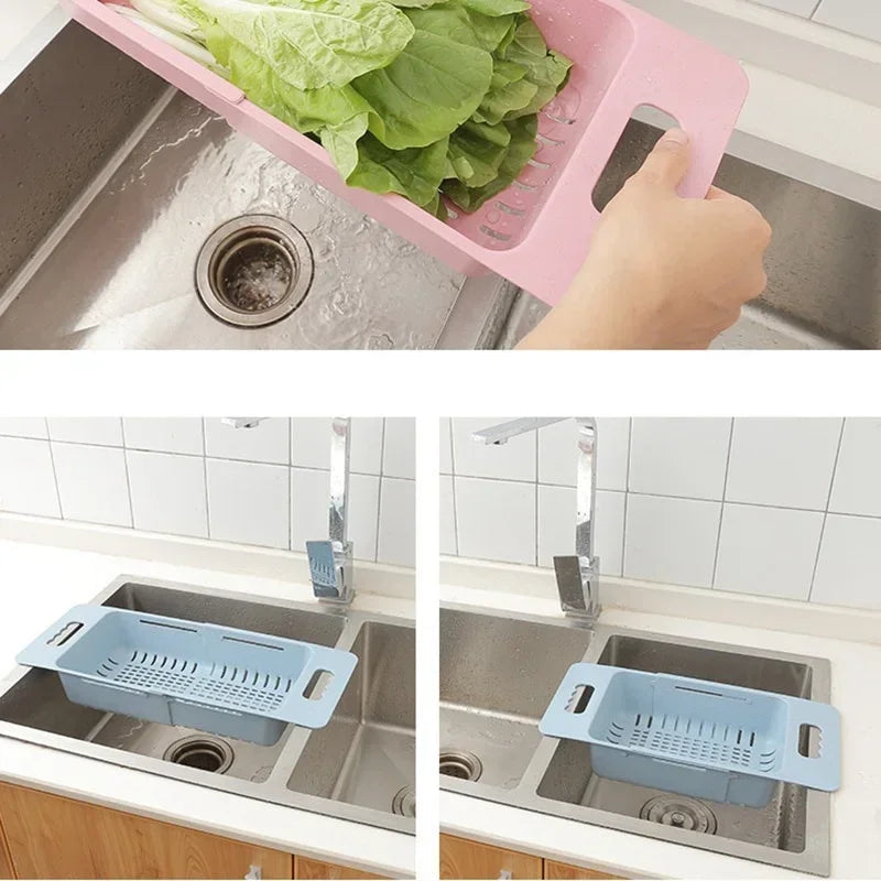 Dish Drainer Extendable Automatic Drainage Space-Saving