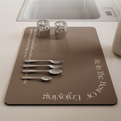 Dish Drying Mat Antibacterial Non-Slip Quick-Drying
