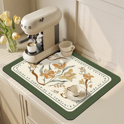 Dish Drying Mat Antibacterial Non-Slip Quick-Drying
