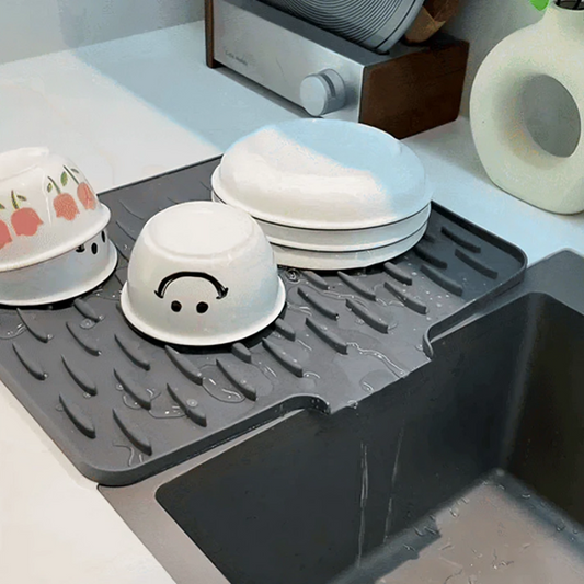 Dish Drying Mat Integrated Drainage Non-Slip Silicone