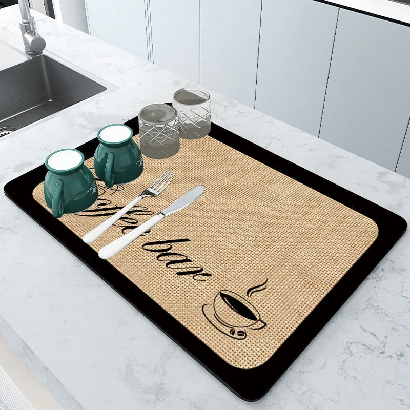 Dish Drying Mat Super-Absorbent Non-Slip & Machine Washable
