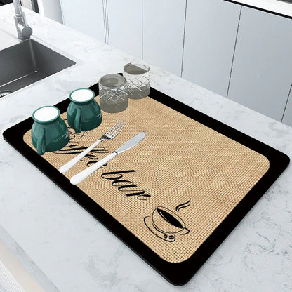 Dish Drying Mat Super-Absorbent Non-Slip & Machine Washable