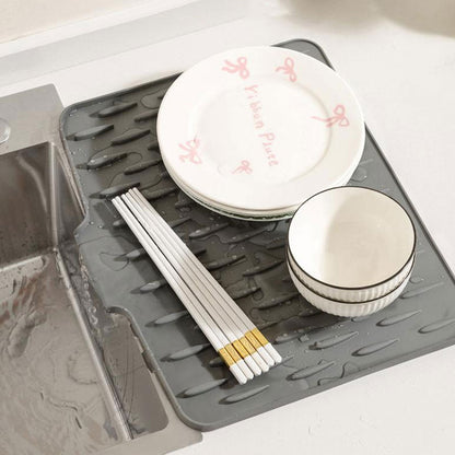 Dish Drying Mat Textured Silicone BPA-Free Heat-Resistant