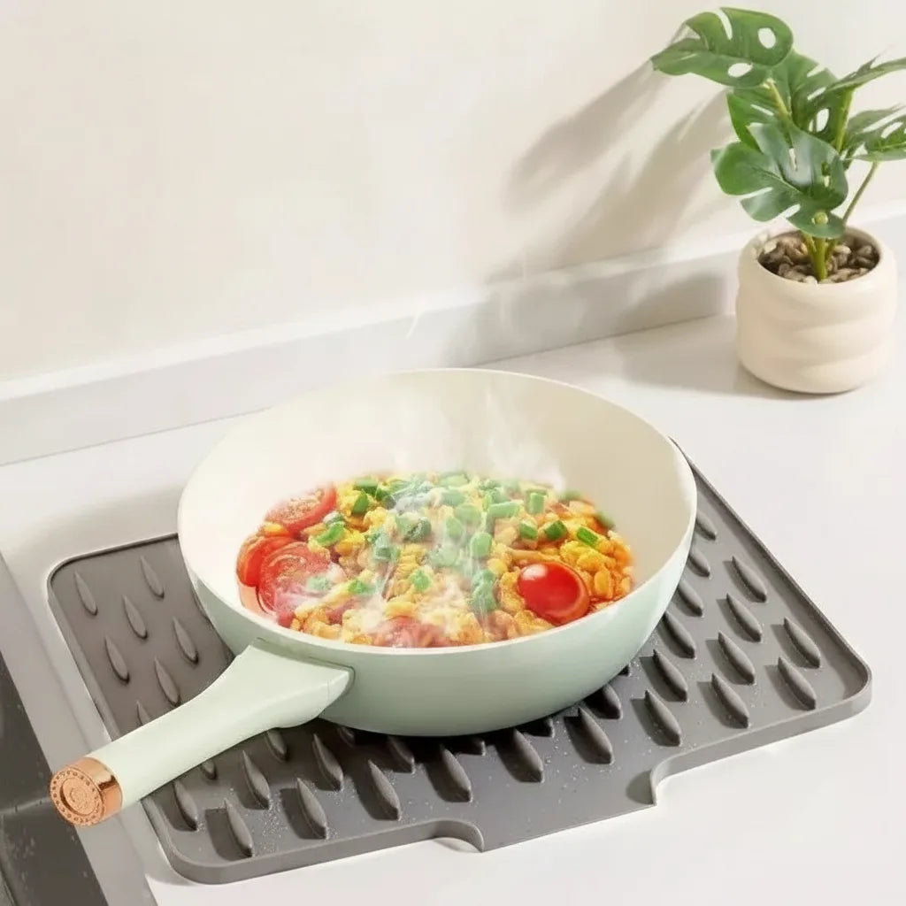 Dish Drying Mat Textured Silicone BPA-Free Heat-Resistant