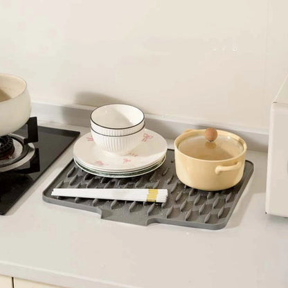 Dish Drying Mat Textured Silicone BPA-Free Heat-Resistant