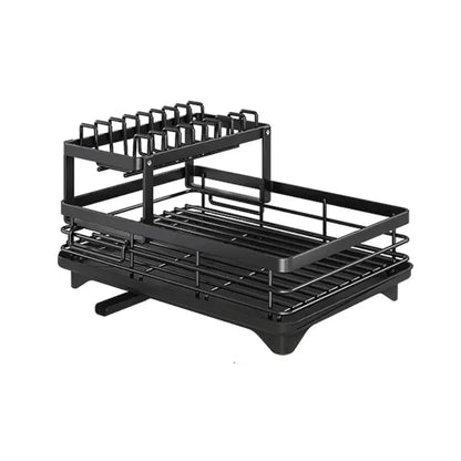 Dish Drying Rack Foldable Stainless Steel Space-Saving Design