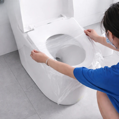 Disposable Toilet Seat Covers Double-Layer Non-Slip Biodegradable 50-Pack