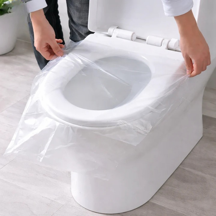 Disposable Toilet Seat Covers Double-Layer Non-Slip Biodegradable 50-Pack