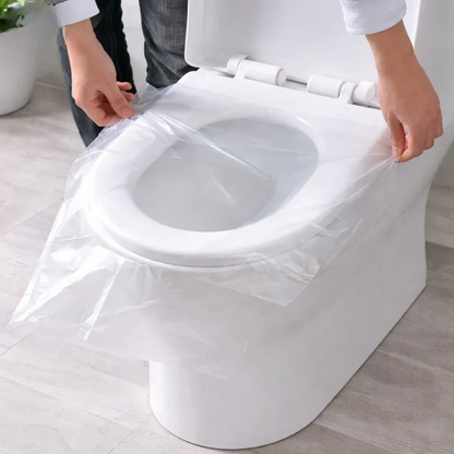 Disposable Toilet Seat Covers Double-Layer Non-Slip Biodegradable 50-Pack