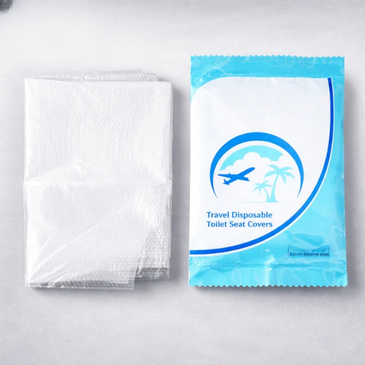 Disposable Toilet Seat Covers Double-Layer Non-Slip Biodegradable 50-Pack
