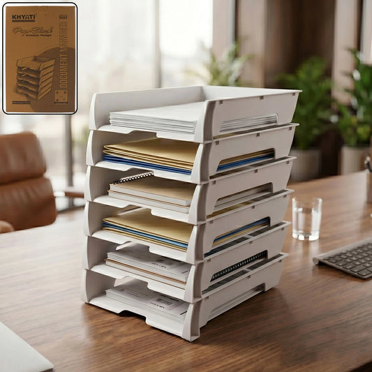Document Organizer 6-Tier Space-Saving Fits A4 & Letter