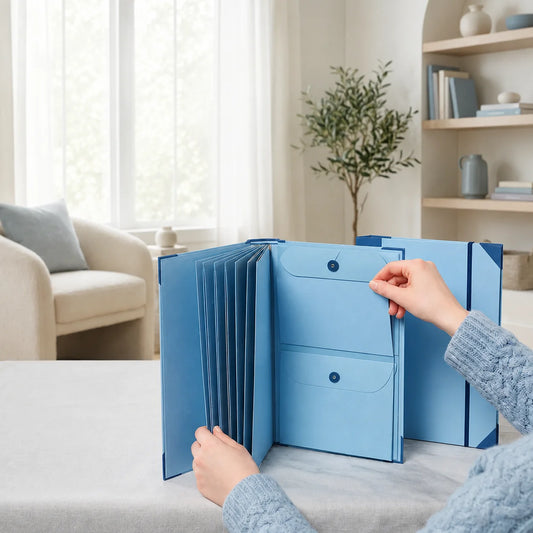 Document Organizer Guided Sections & Lockable Pockets