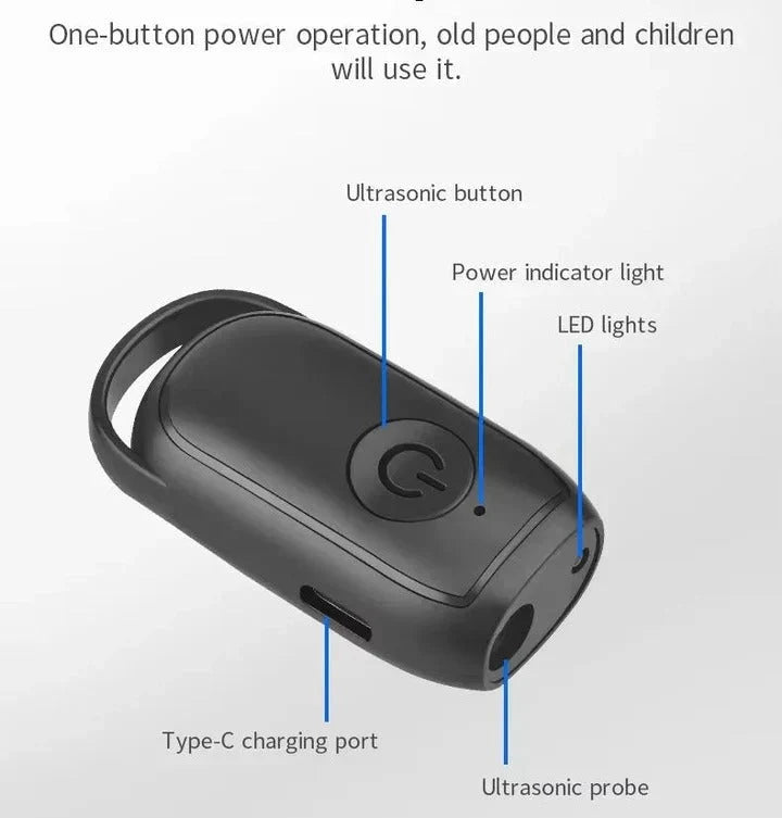 Dog Bark Repeller Ultrasonic Portable Single-Button