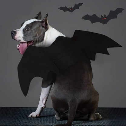 Dog Bat Costume Soft Felt Adjustable Straps Freedom of Movement