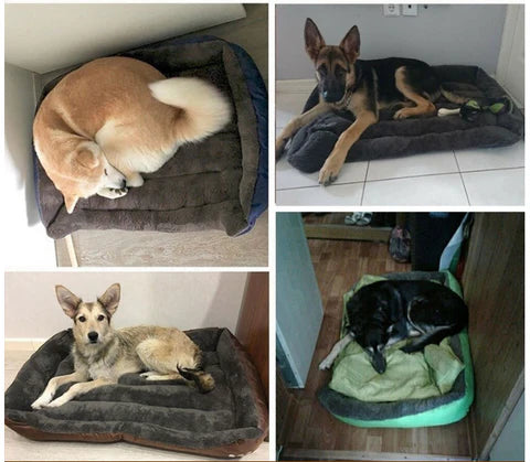 Dog Bed Cotton Fleece Lined Padded Sidewalls Machine Washable