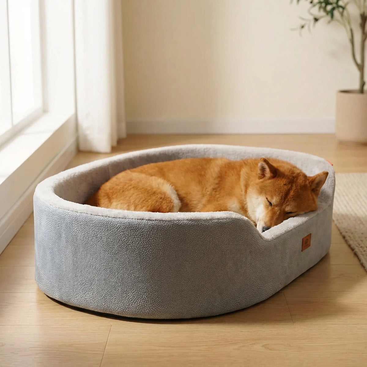 Dog Bed Orthopedic Foam Waterproof Lining Raised Edges
