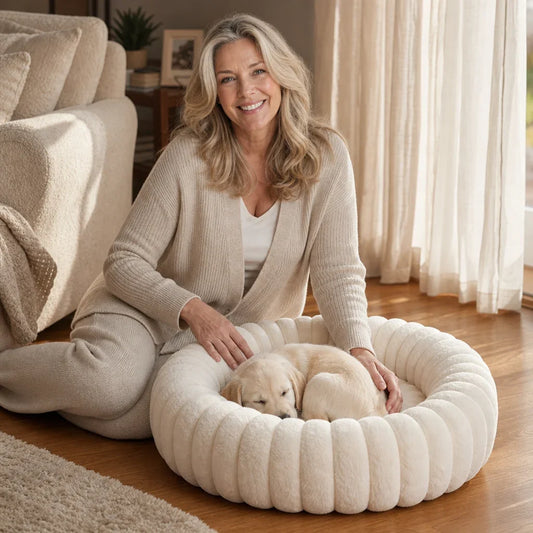 Dog Bed Round Plush & Padded Edge