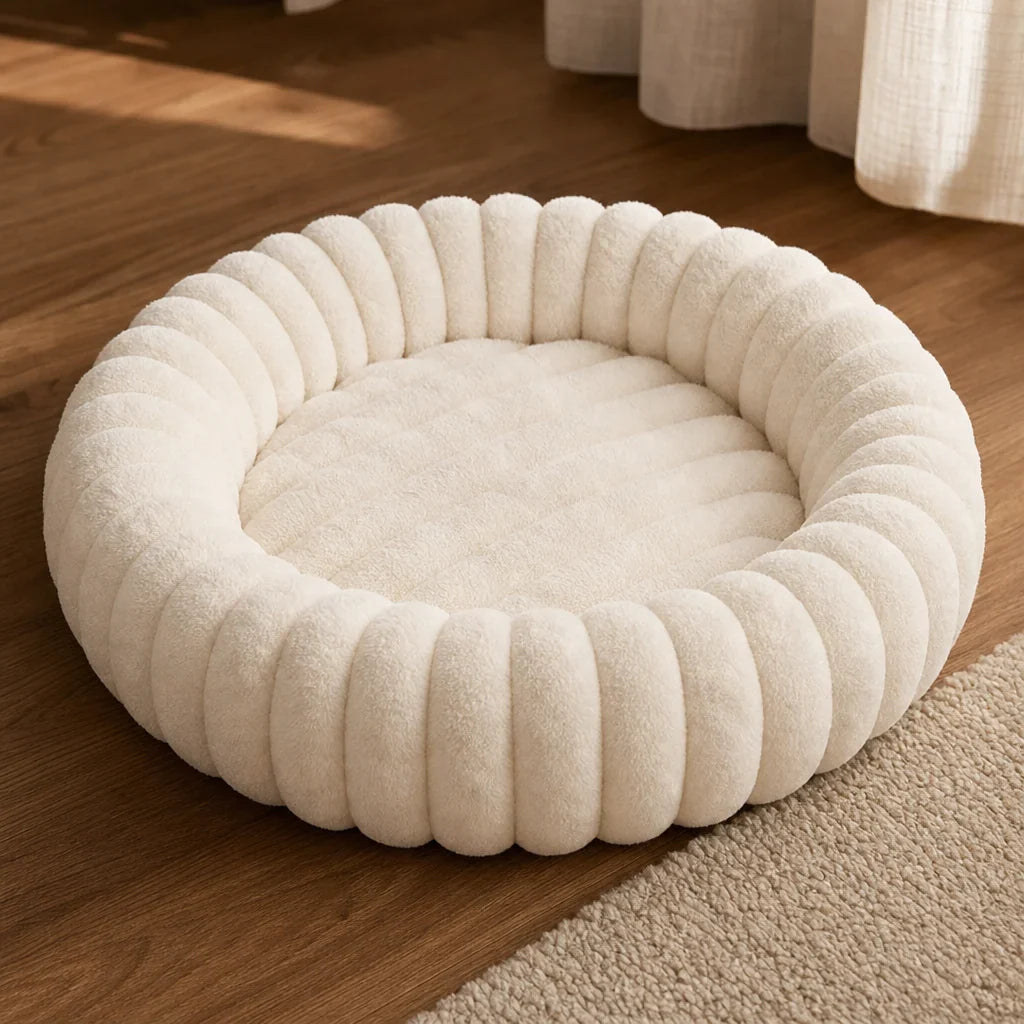 Dog Bed Round Plush & Padded Edge