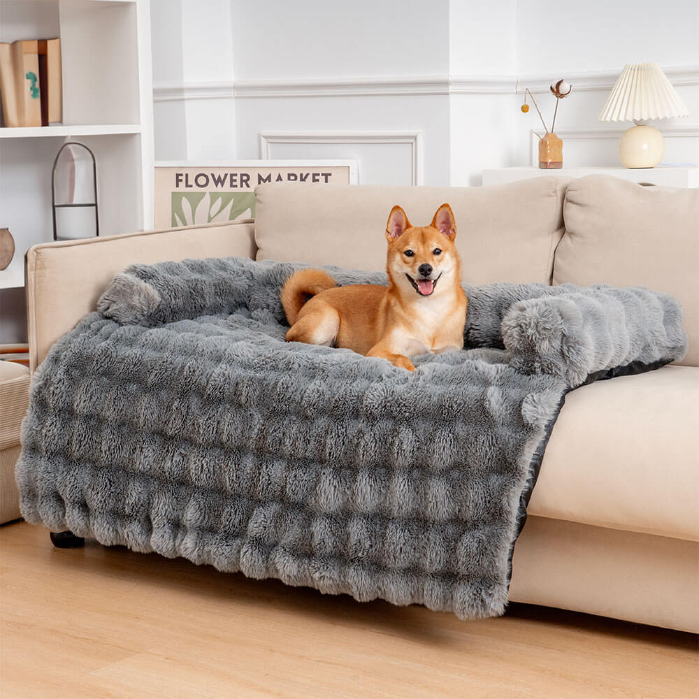 Dog Bed Ultra-Soft Plush Non-Slip Sofa Protector