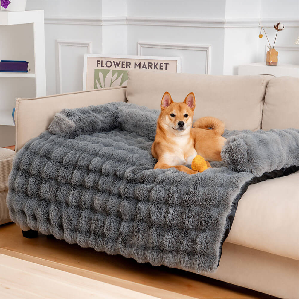Dog Bed Ultra-Soft Plush Non-Slip Sofa Protector