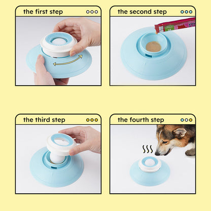 Dog Bowl Slow-Feed Floating Ball Non-Slip Base