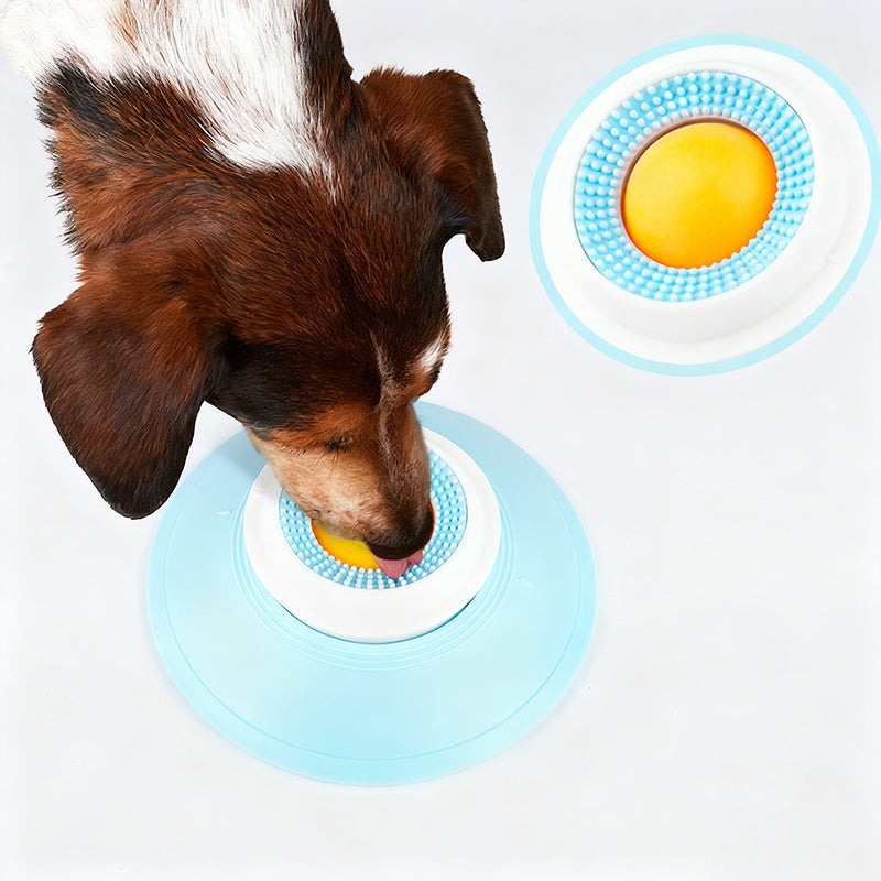 Dog Bowl Slow-Feed Floating Ball Non-Slip Base