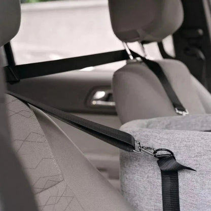 Dog Car Seat Padded Booster Adjustable Straps & Safety Leash