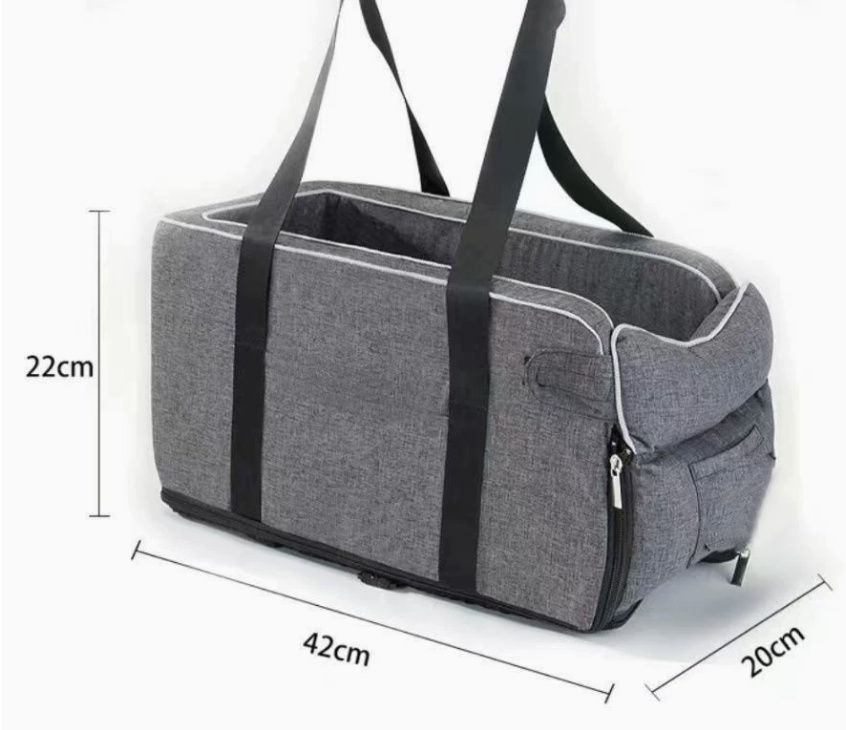 Dog Car Seat Padded Booster Adjustable Straps & Safety Leash