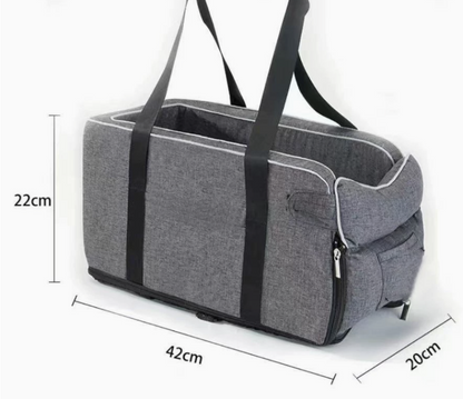 Dog Car Seat Padded Booster Adjustable Straps & Safety Leash