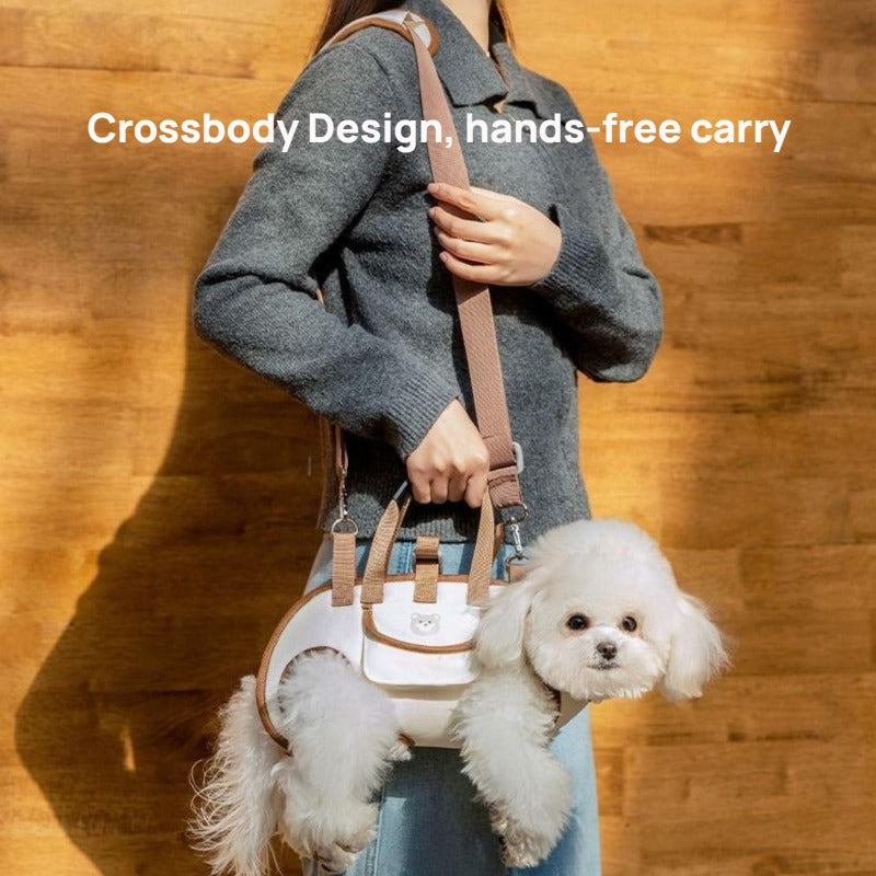 Dog Carrier Hands-Free Shoulder Strap & Padded Handle