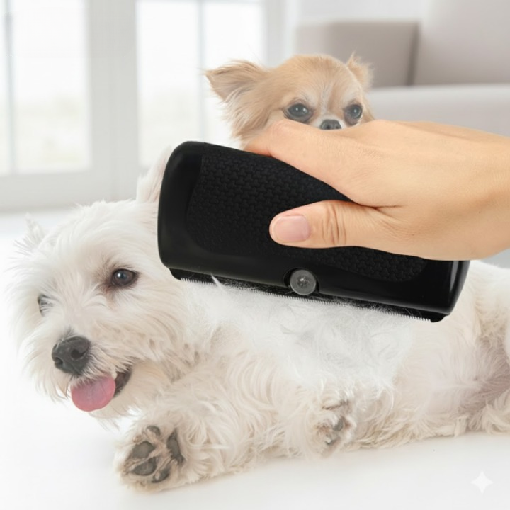 Dog & Cat Brush Sawtooth Metal & Soft Bristles