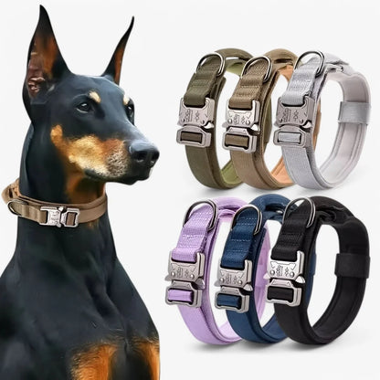 Dog Collar Nylon Padded Adjustable with Control Handle
