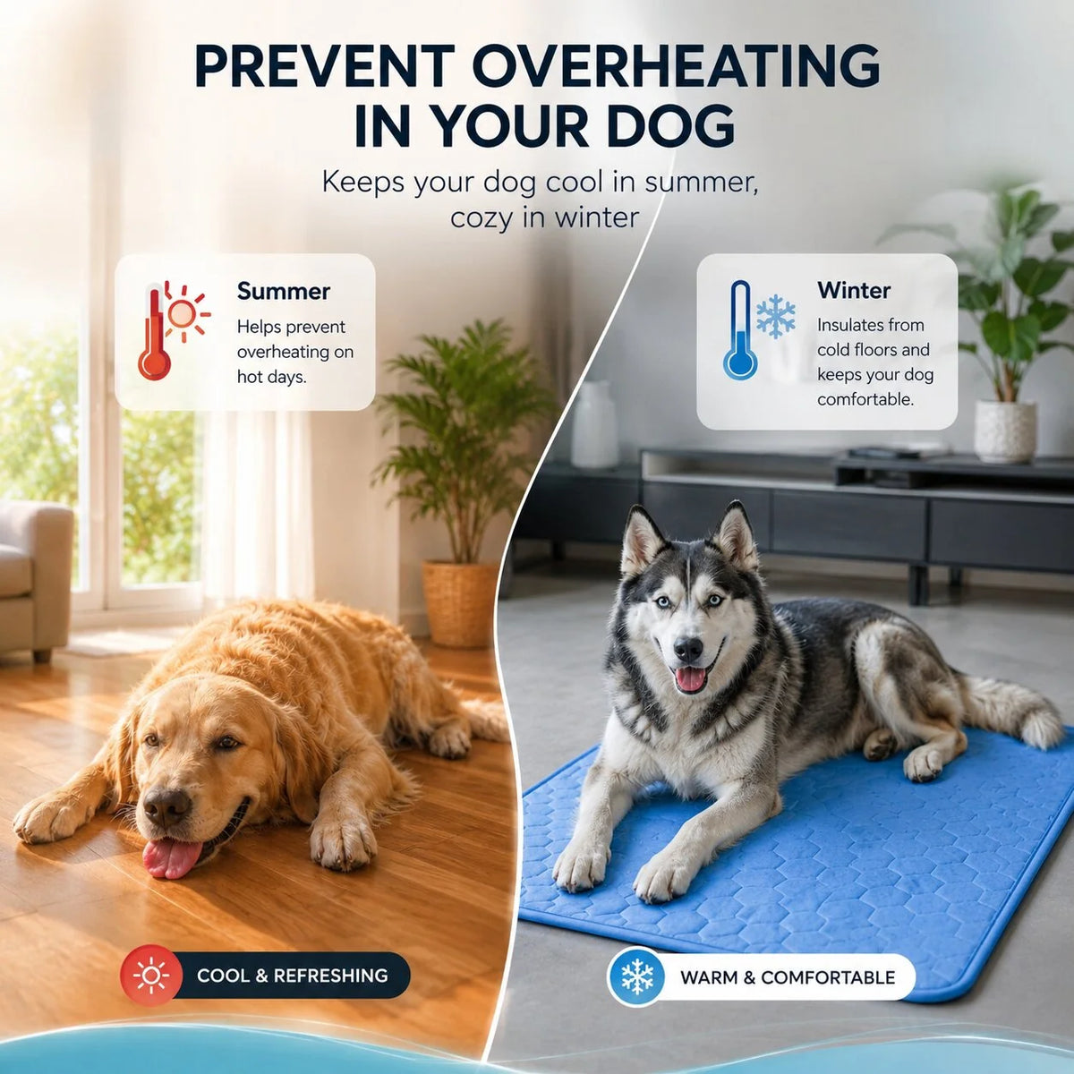 Dog Cooling Mat Breathable & Lightweight Machine Washable