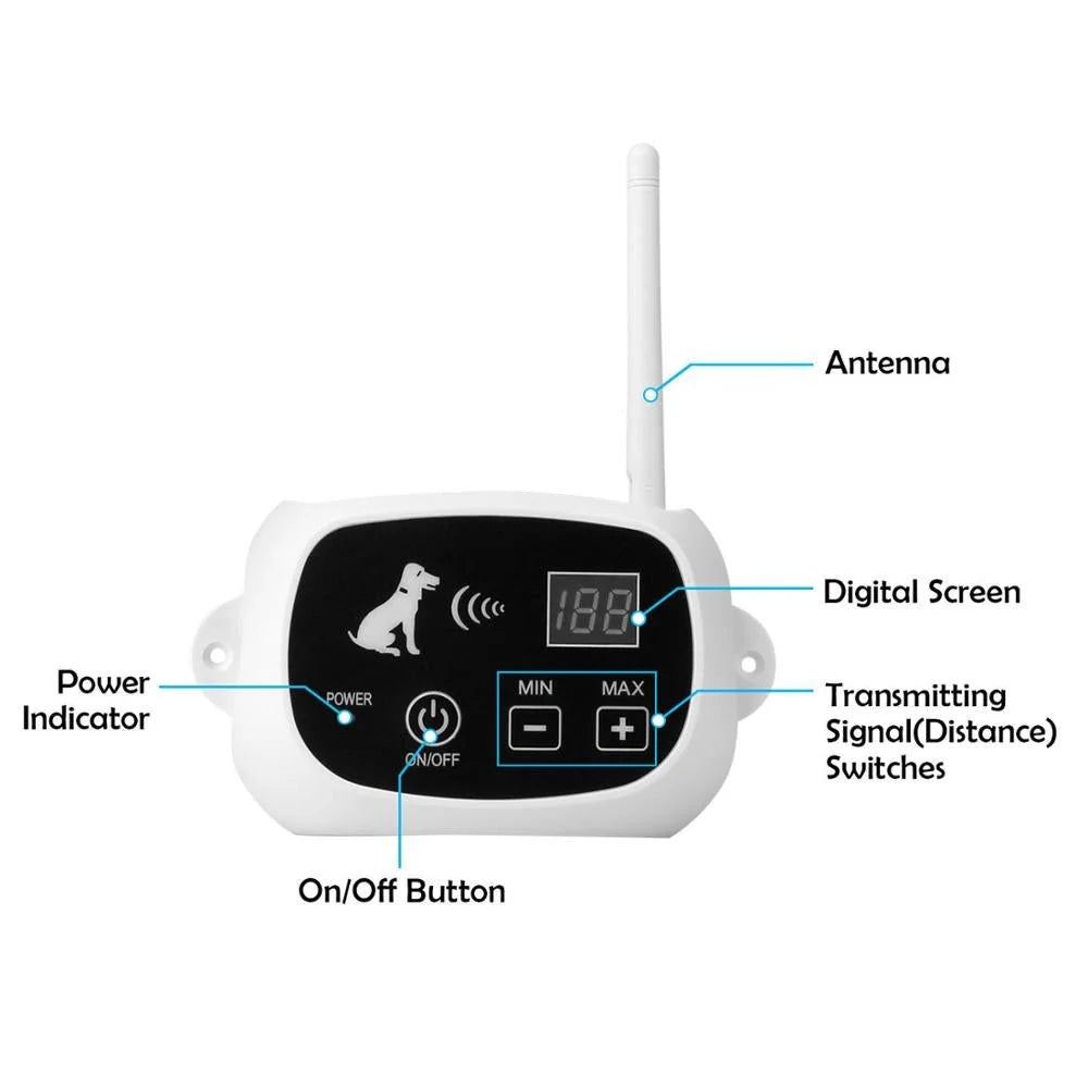 Dog Fence Wireless Adjustable Radius Gradual Training