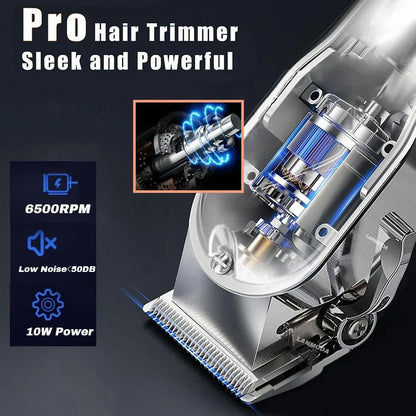 Dog Grooming Clippers Quiet Cordless Carbon Steel Blades 180-Minute Battery Life