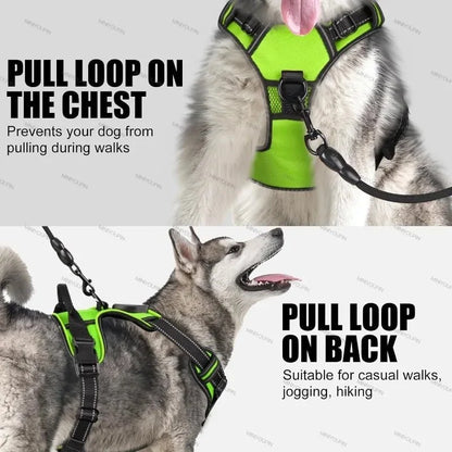 Dog Harness Rechargeable LED Lights Adjustable Fit