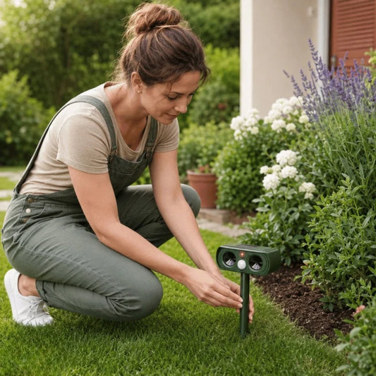 Dog Repellent Ultrasonic & Solar-Powered 26 Ft Range
