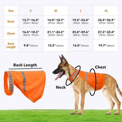 Dog Safety Vest Reflective Strips & Adjustable Straps
