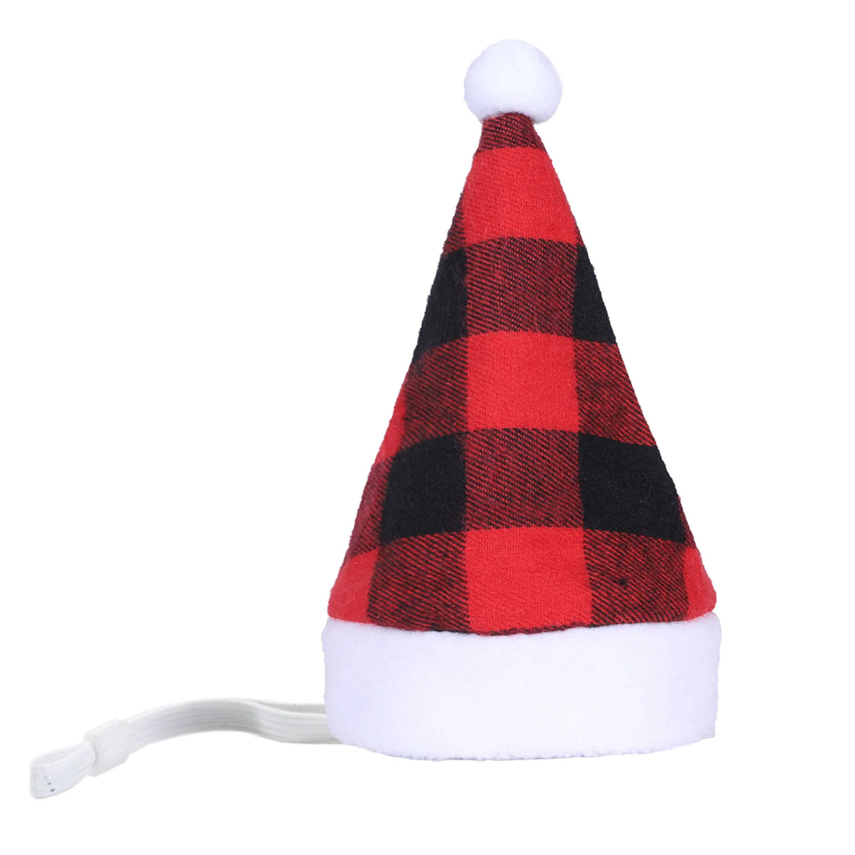 Dog Santa Hat Plush Adjustable Festive Fit