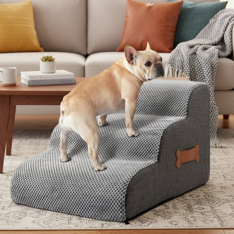 Dog Stairs Gentle Incline Non-Slip Base Washable Cover