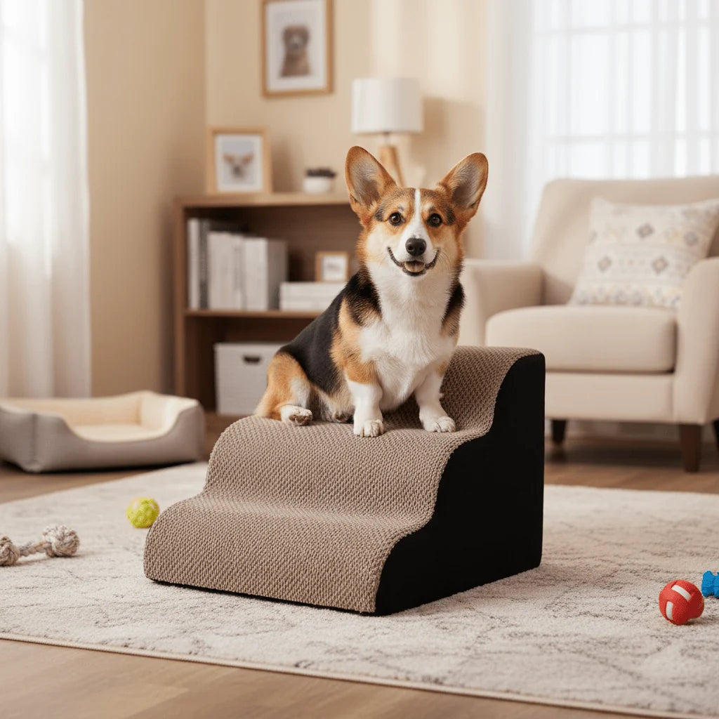 Dog Stairs High-Density Foam Shape-Retaining 2 or 3 Steps