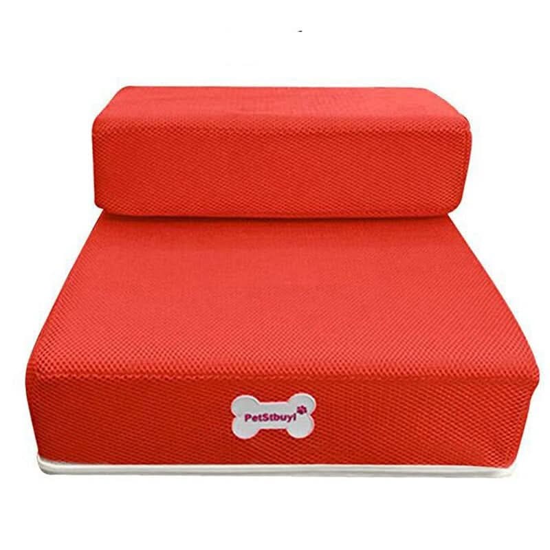 Dog Stairs Padded Non-Slip Two-Step with Washable Cover