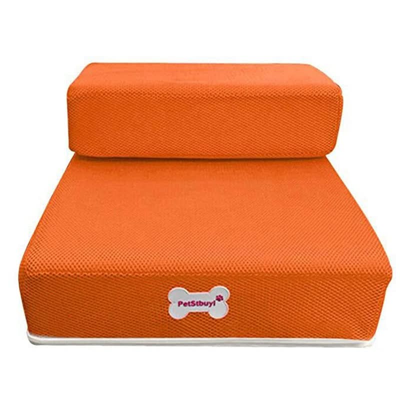 Dog Stairs Padded Non-Slip Two-Step with Washable Cover