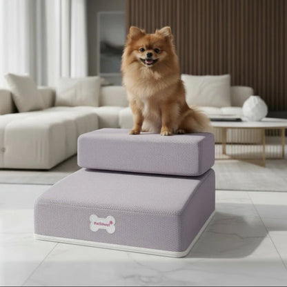 Dog Stairs Padded Non-Slip Two-Step with Washable Cover
